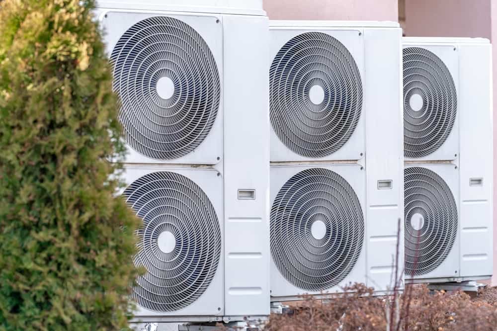 heat pumps lined up.